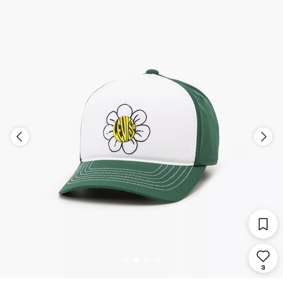 Levi's Accessories - Levi’s White and Green Trucker Cap with Daisy Logo OS